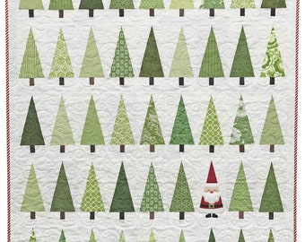 Santa In The Trees Quilt Kit