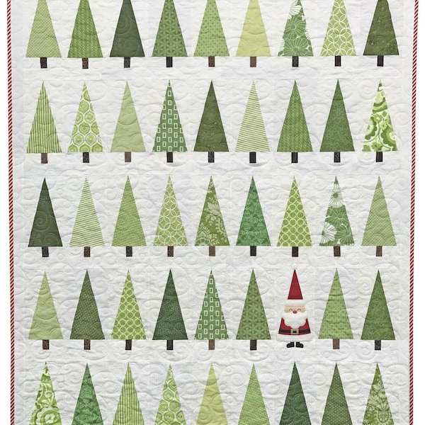 Santa In The Trees Quilt Kit