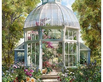 Hoffman Fabrics W5399 Botanical House Panel