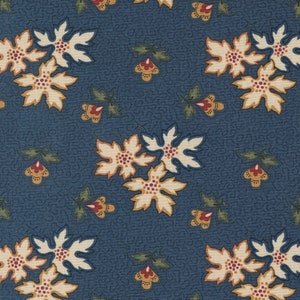 Moda Fabrics Fluttering Leaves Blue Spruce 9730 14