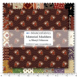 Marcus Fabrics Material Madders 10&quot; Squares