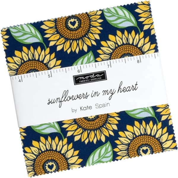 Moda Fabrics Sunflowers in My Heart Charm Pack