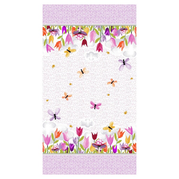 Clothworks Sloane the Snail SB20410-100  Double Border