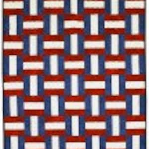 Ensemble de courtepointe Freedom Ribbons rouge, blanc et bleu