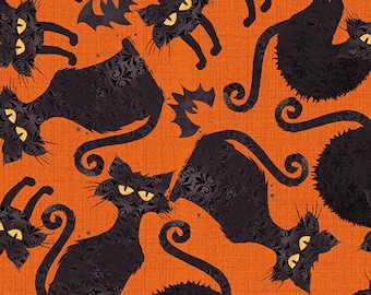 3 Wishes 19564- Boo Y'all-Orange Cats and Bats