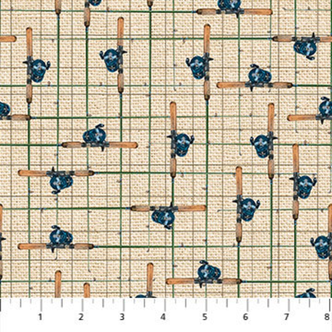 Northcott Fabrics Hooked Fishing Poles 2446512 Etsy