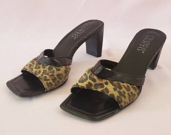 90s black chunky heels