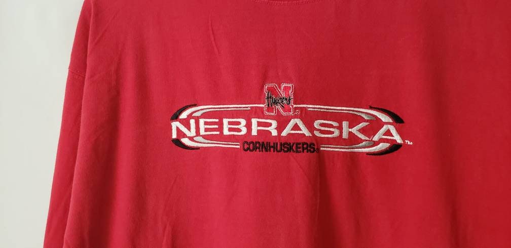 90s Nebraska Huskers Shirt Mens Size Large Red Long Sleeve | Etsy