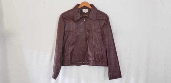 70s / 80s Jean Pierre Leather Jacket Size 44 Reg -