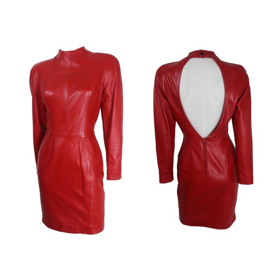 North Beach Leather Michael Hoban Open Back Red Le