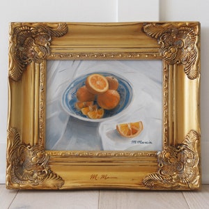 Bowl of Oranges, Oil Painting Art Print by M. Marcia