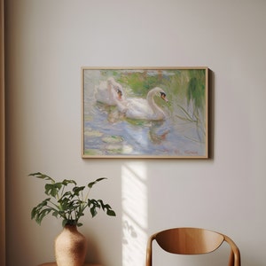 Swan Lake Painting Fine Art Print by M. Marcia image 7