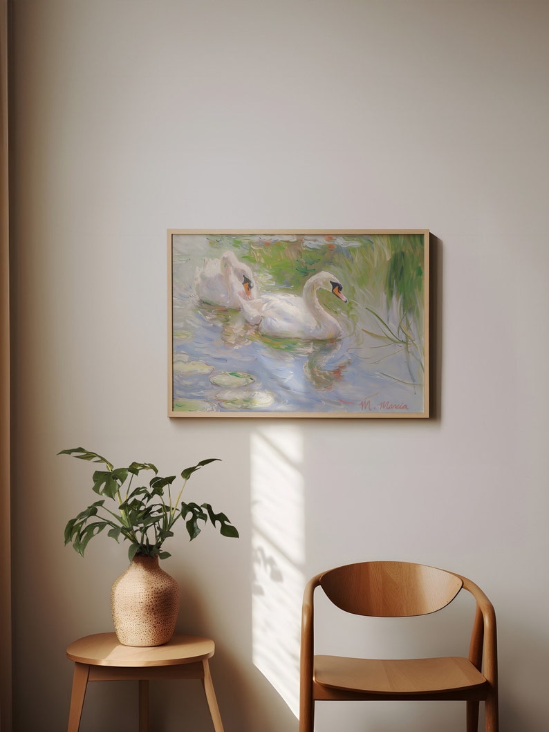 Swan Lake Painting Fine Art Print by M. Marcia image 7