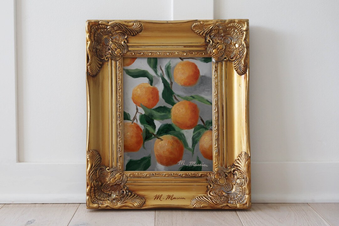 【セット商品】Orange&Parkアート（額あり）&カリフォルニアサインアート Orange Cravings, Painting by M. Marcia | Fine Art Print - Etsy
