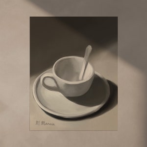 Morning Coffee Cup, Oil Painting by M. Marcia Fine Art Print image 9
