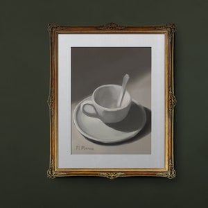 Morning Coffee Cup, Oil Painting by M. Marcia Fine Art Print image 7