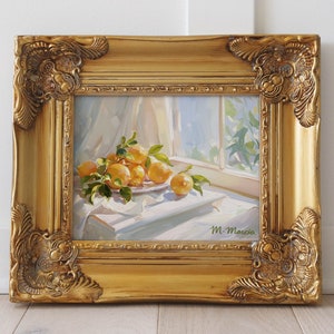Lemons By The Window Painting by M. Marcia | Fine Art Print