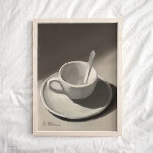 Morning Coffee Cup, Oil Painting by M. Marcia Fine Art Print image 2