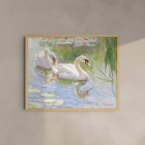 Swan Lake Painting Fine Art Print by M. Marcia image 8