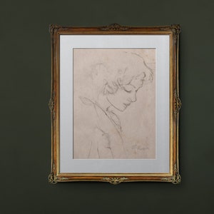 Female Portrait Sketch by M. Marcia Fine Art Print image 4