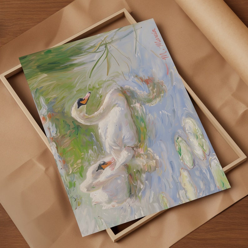 Swan Lake Painting Fine Art Print by M. Marcia image 9