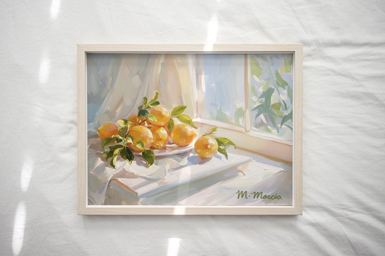 Lemons By The Window Painting by M. Marcia Fine Art Print image 8