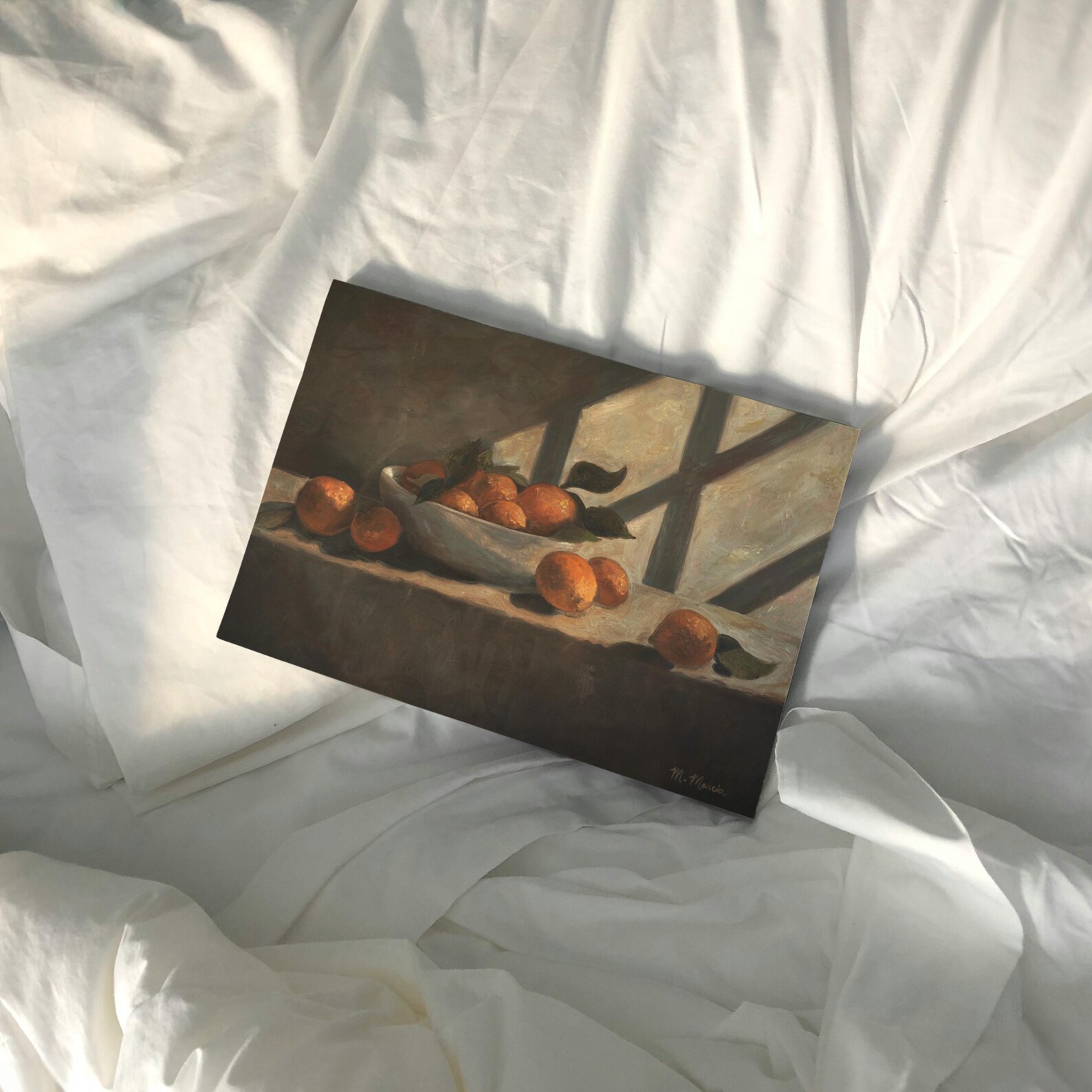 Moody Oranges, Oil Painting by M. Marcia | Fine Art Print - Etsy