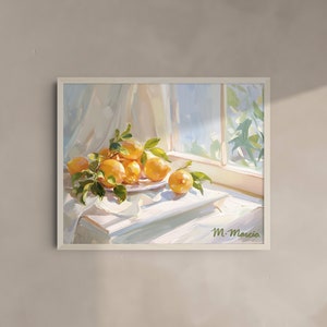 Lemons By The Window Painting by M. Marcia Fine Art Print image 5