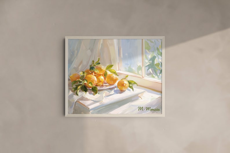 Lemons By The Window Painting by M. Marcia Fine Art Print image 5