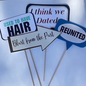 Photo Booth Props - Reunion Theme Examples