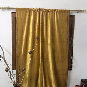 Gold Luxury Sheen Velvet Curtains 9ft W (108&quot;) by 9ft L (108&quot;) Drapes Panel - Theater/Backstage/Church/Auditorium Royal Cotton Velvet