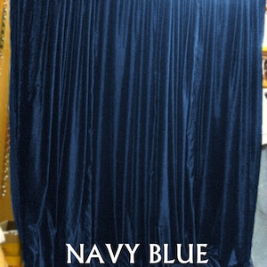 Navy Blue Velvet Rod Pocket Curtain made from VELVET - Heavy Thick Blackout Curtain Panel, Lined Curtain, Theater, Living Room, Bedroom