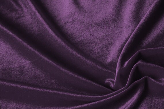 Luxury Purple 100 Cotton Sheen Velvet Fabric Upholstery Heavy Weight Thick Curtain Drapery Material Sold as 1 Yard 54 inch Wide Room Decor
