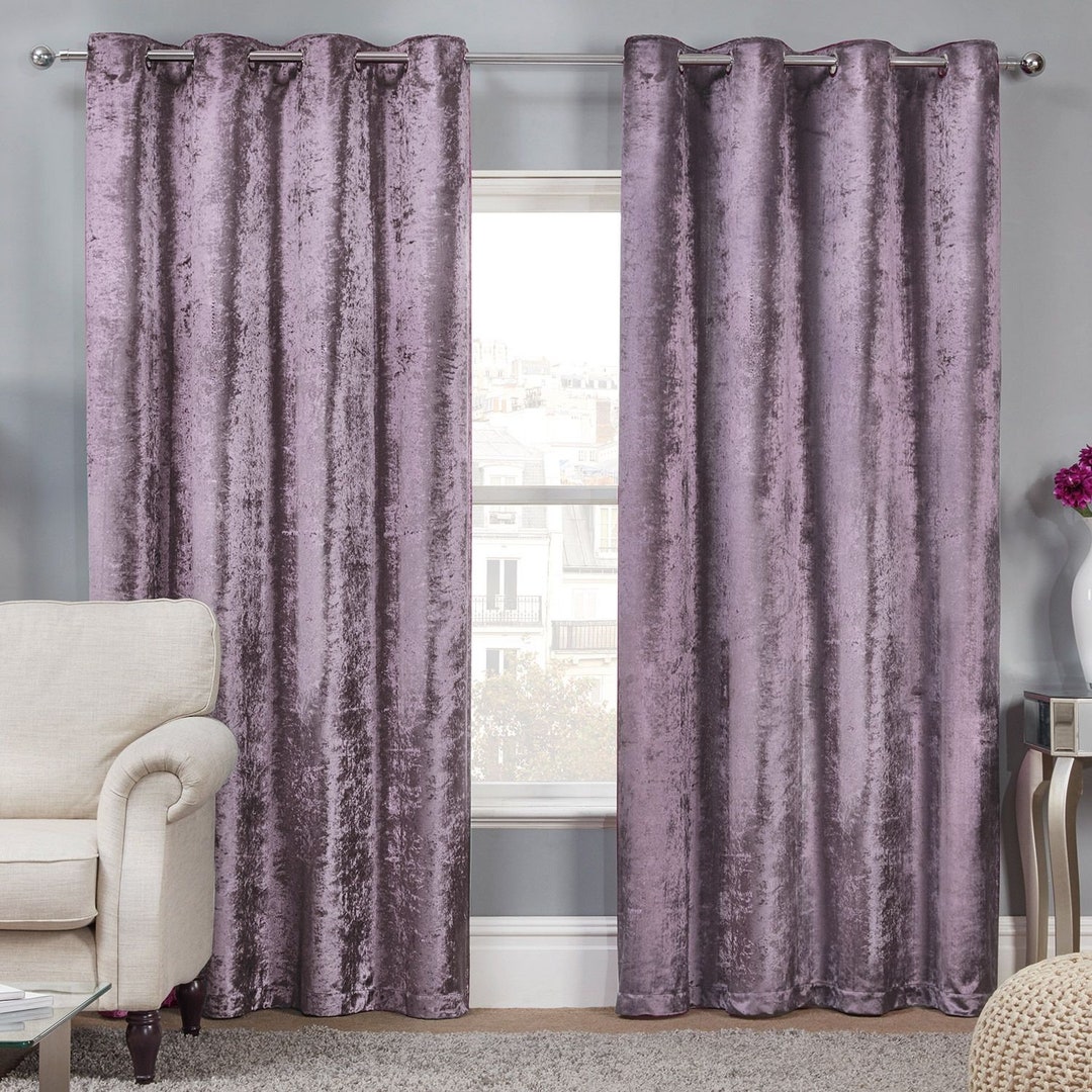 Velvet Heavyweight Grommet Curtain Panels (Set of 2) 63 / Chocolate