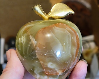 ONYX APPLE, Teacher Gifts, Crystals, Natural, Wiccan, Pagan, Gift Box Christmas Stocking Stuffers House Warming