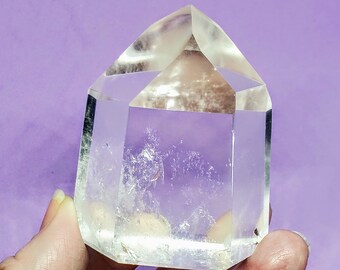 HIGH GRADE Clear Quartz Polished Point, Tower, Wiccan, Pagan, Wicca, Spells Rituals, Griding