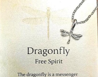 Dragonfly ~ Free Spirit Necklace Inspirational Gifts for Mom Daughter Friend