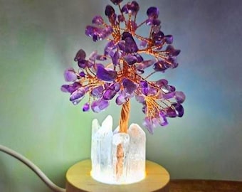 Amethyst Tree Sanctuary Light Bedside Lamp Bathroom Den Office Library