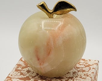 Natural Onyx APPLE - Teacher Gift Nature Lover