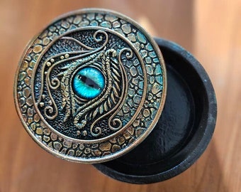 Dragon's Eye Box Jewelry Trinkets Birthday Gift for Best Friend Medieval Mystical Wiccan Pagan Magic
