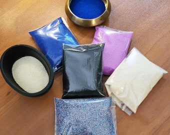 Sand for Incense Burners Various Colors Wiccan Pagan Spells Rituals