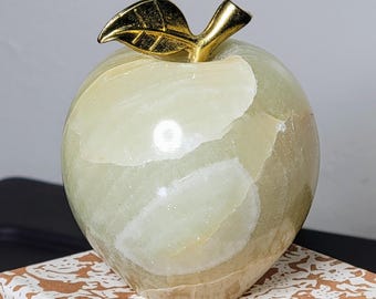 Natural Onyx APPLE - Teacher Gift Nature Lover
