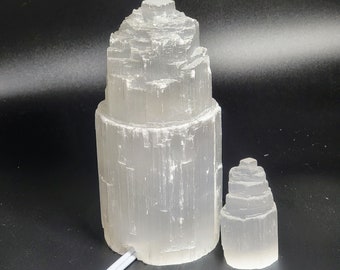 6" Selenite LAMP! Birthday Gift for Mom Home Decor Natural Crystal Wiccan Pagan