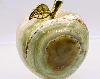 Natural Onyx APPLE - Teacher Gift Nature Lover