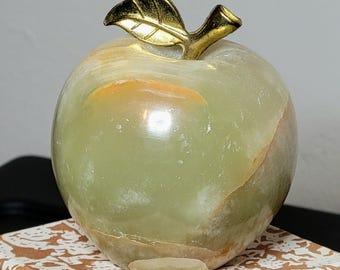 Natural Onyx APPLE - Teacher Gift Nature Lover