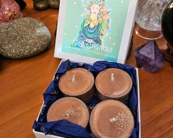 Set of 4 Nag Champa Soy Tea Lights Candles