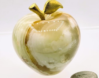 Natural Onyx APPLE - Teacher Gift Nature Lover