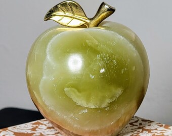 Natural Onyx APPLE - Teacher Gift Nature Lover