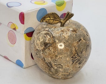 Fossil Coral APPLE, Teacher Gifts, Crystals, Natural, Wiccan, Pagan, Gift Box