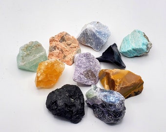 Grab Bag of Raw/Rough Cut Crystals! CHOOSE 3, 5, or 10 Pieces! Gifts Rocks Wiccan Pagan Natural